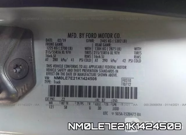 NM0LE7E21K1424508 фото 7