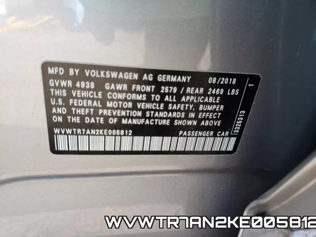 WVWTR7AN2KE005812 фото 2