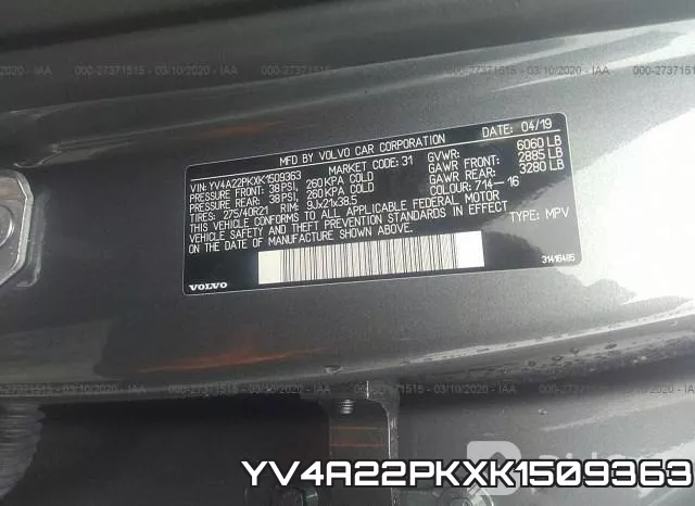YV4A22PKXK1509363 фото 9