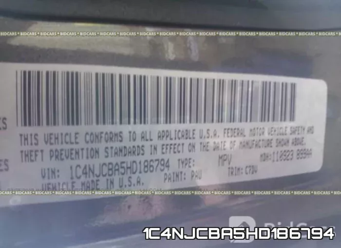 1C4NJCBA5HD186794 фото 10