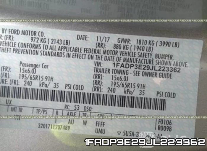 1FADP3E29JL223362 фото 10