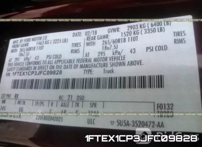 1FTEX1CP3JFC09828 фото 10