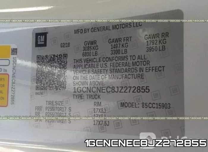 1GCNCNEC8JZ272855 фото 10