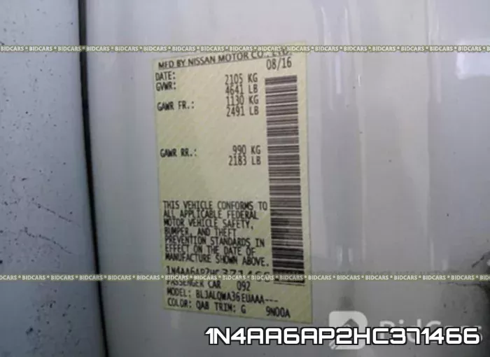 1N4AA6AP2HC371466 фото 10