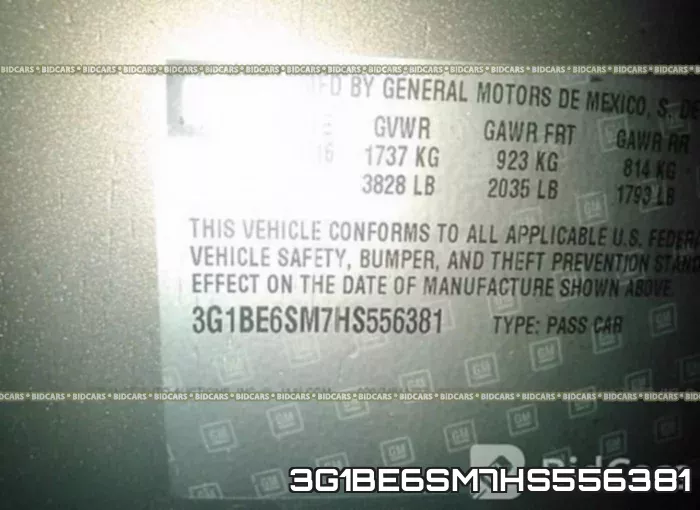 3G1BE6SM7HS556381 фото 10