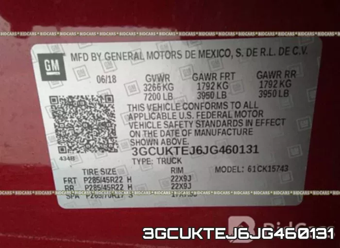 3GCUKTEJ6JG460131 фото 10