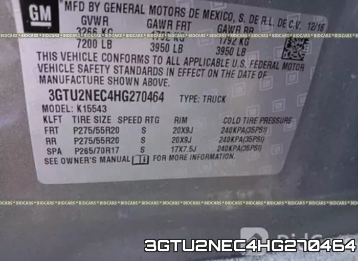 3GTU2NEC4HG270464 фото 10