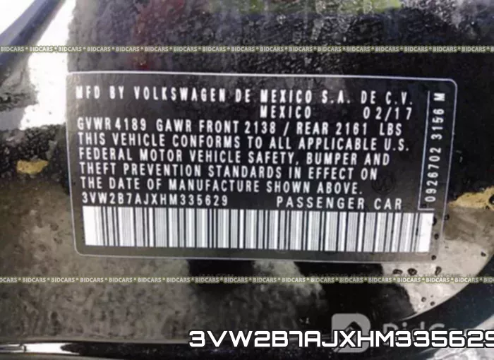 3VW2B7AJXHM335629 фото 10