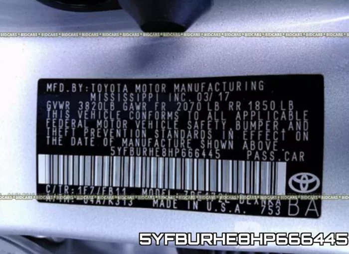 5YFBURHE8HP666445 фото 10