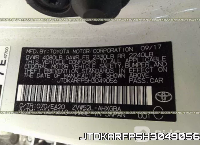 JTDKARFP5H3049056 фото 10