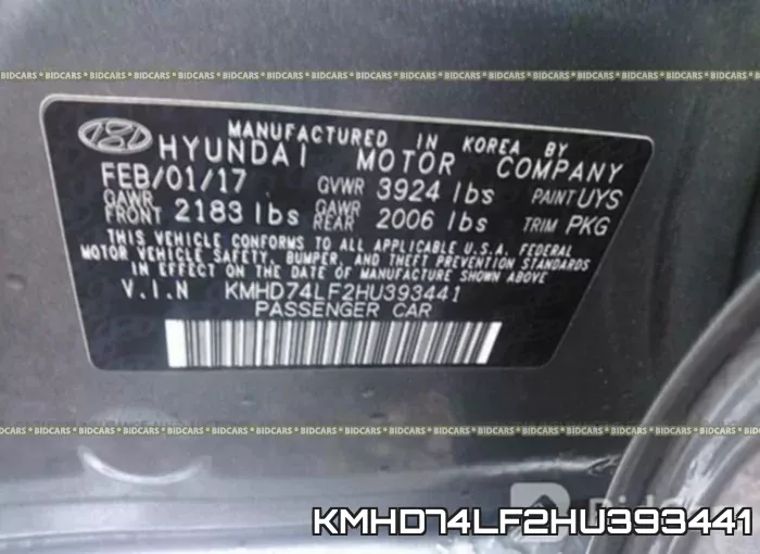 KMHD74LF2HU393441 фото 10