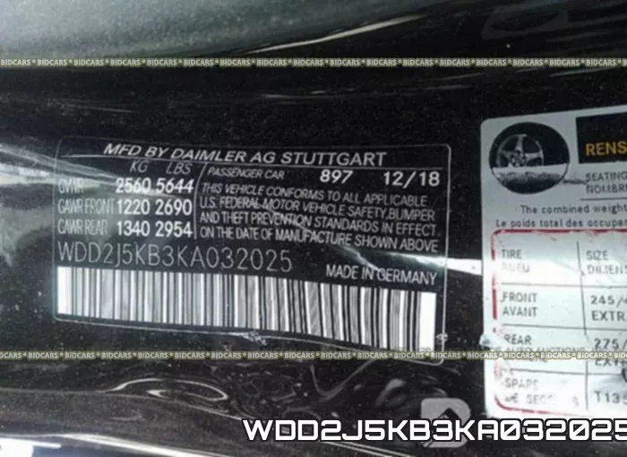 WDD2J5KB3KA032025 фото 10
