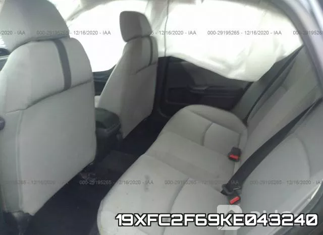 19XFC2F69KE043240 фото 9