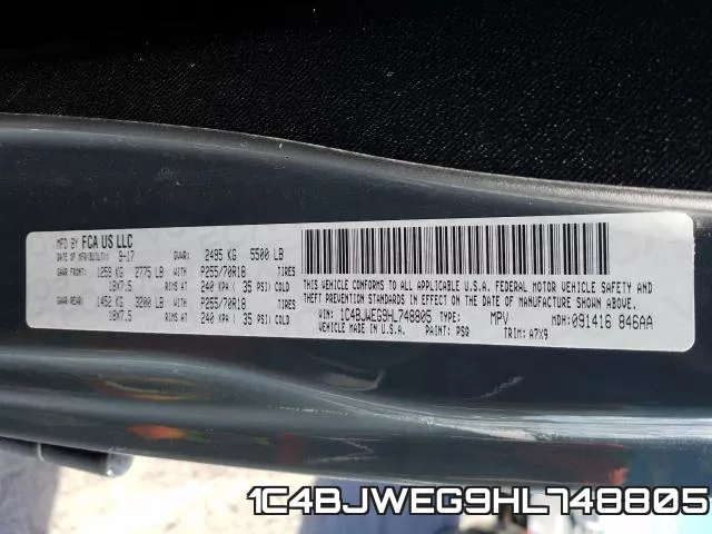 1C4BJWEG9HL748805 фото 2