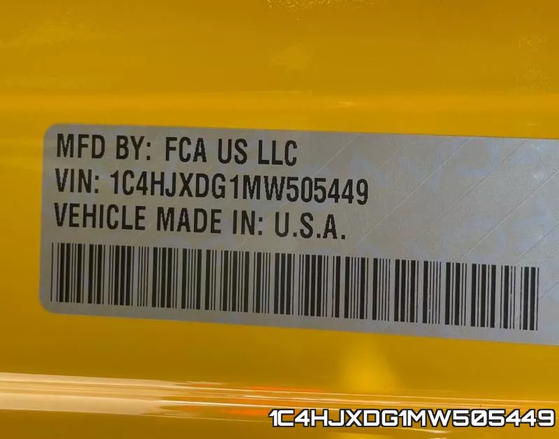 1C4HJXDG1MW505449 фото 2