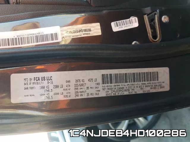 1C4NJDEB4HD100286 фото 2