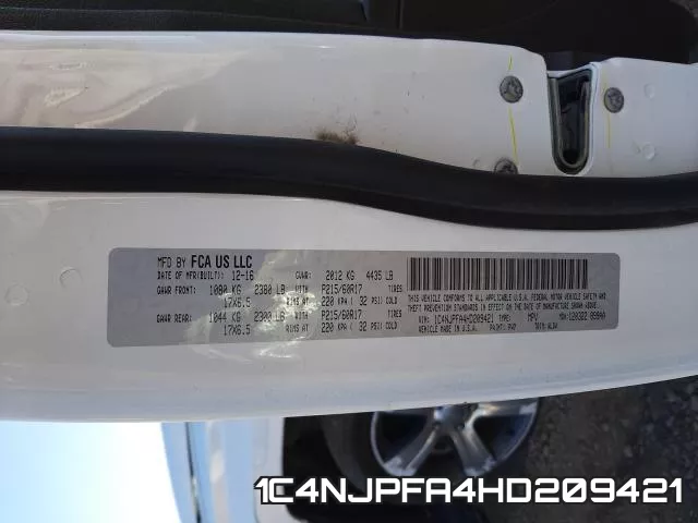 1C4NJPFA4HD209421 фото 2