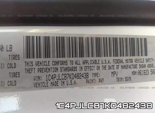 1C4PJLCB7KD482438 фото 9