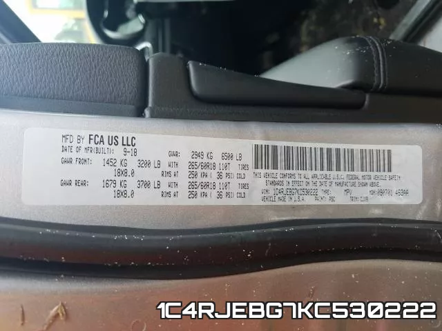 1C4RJEBG7KC530222 фото 2