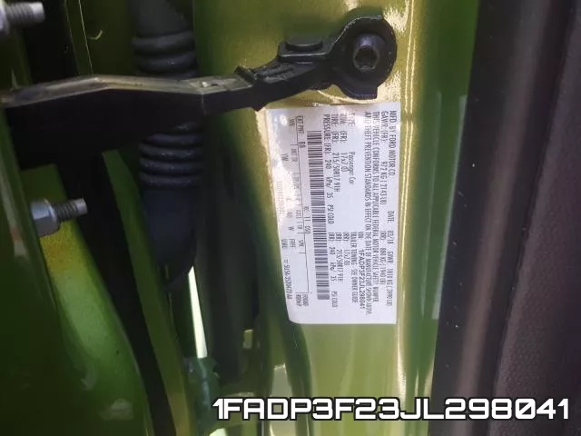 1FADP3F23JL298041 фото 2