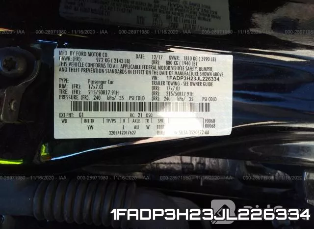1FADP3H23JL226334 фото 9