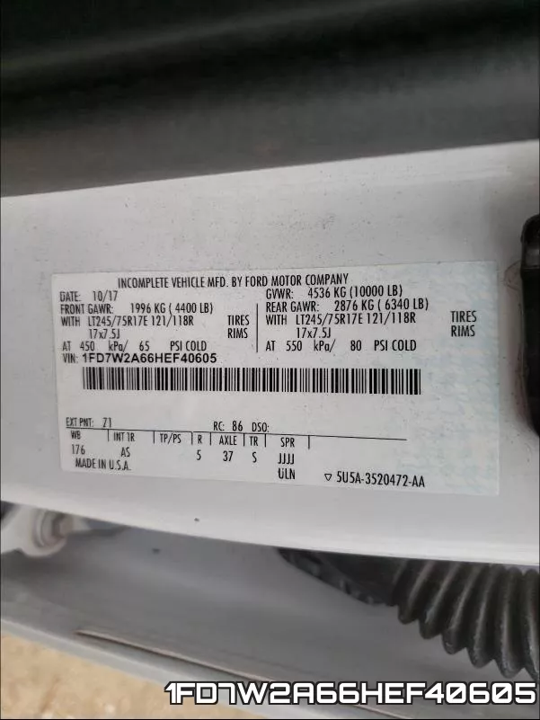 1FD7W2A66HEF40605 фото 2
