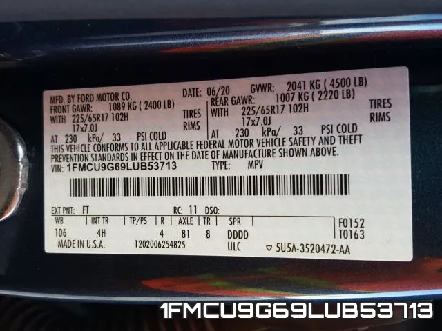 1FMCU9G69LUB53713 фото 2