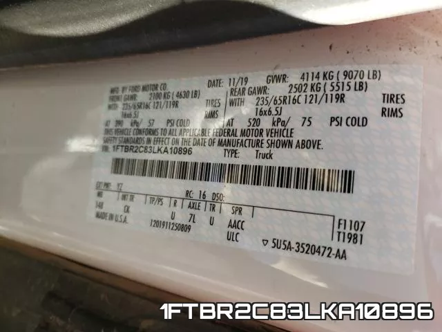 1FTBR2C83LKA10896 фото 2