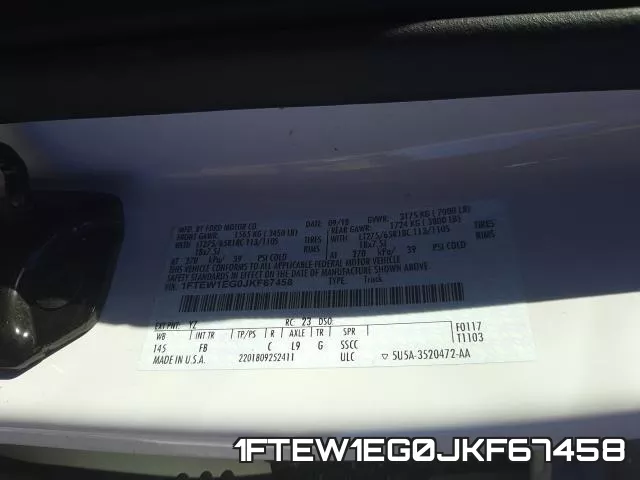 1FTEW1EG0JKF67458 фото 2