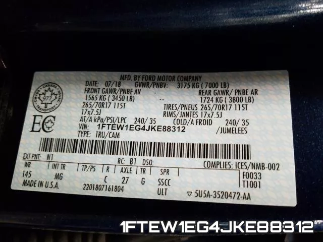 1FTEW1EG4JKE88312 фото 2