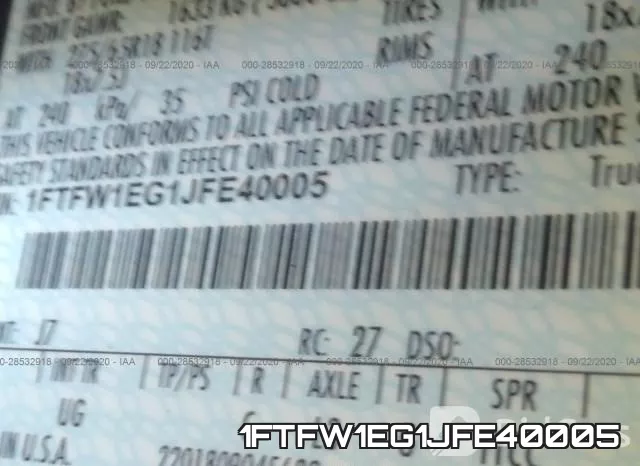 1FTFW1EG1JFE40005 фото 9