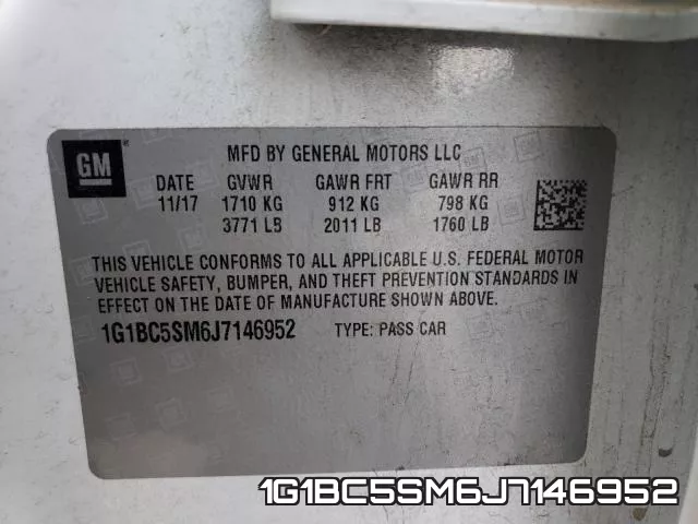 1G1BC5SM6J7146952 фото 2