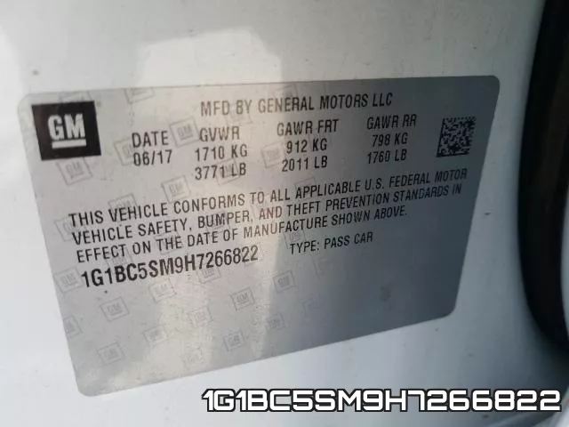 1G1BC5SM9H7266822 фото 2