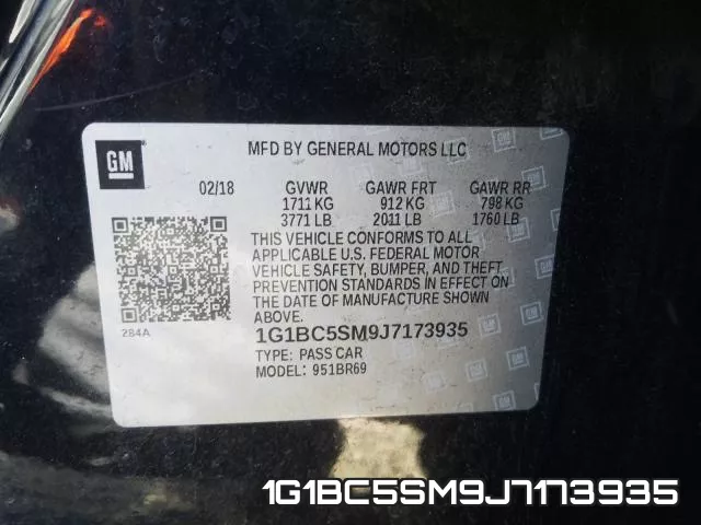 1G1BC5SM9J7173935 фото 2