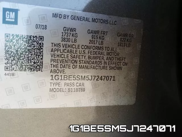 1G1BE5SM5J7247071 фото 2