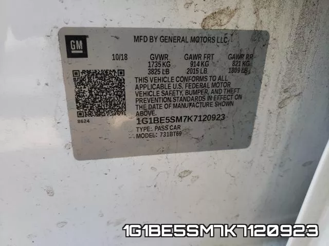 1G1BE5SM7K7120923 фото 2