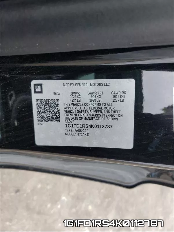 1G1FD1RS4K0112787 фото 2