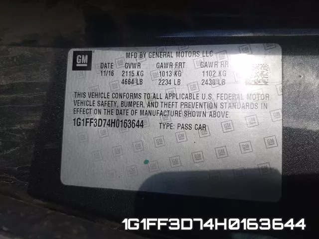 1G1FF3D74H0163644 фото 2