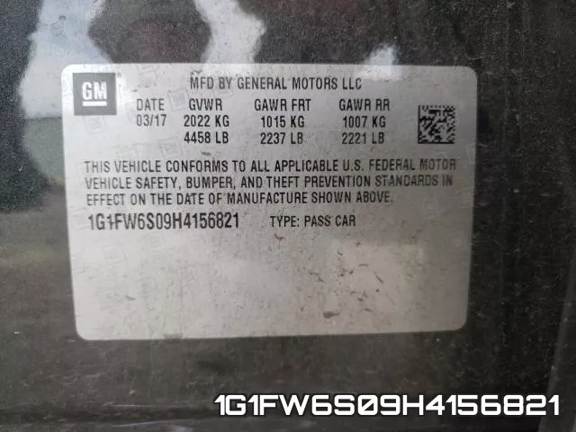 1G1FW6S09H4156821 фото 2