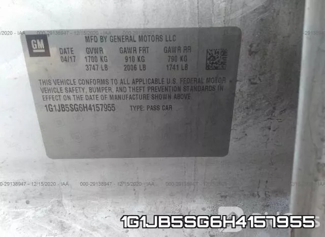 1G1JB5SG6H4157955 фото 10