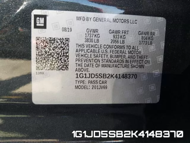 1G1JD5SB2K4148370 фото 2
