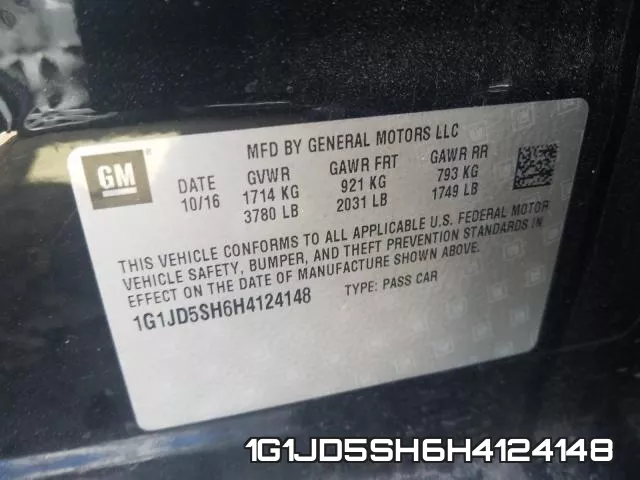1G1JD5SH6H4124148 фото 2