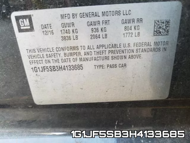 1G1JF5SB3H4133685 фото 2