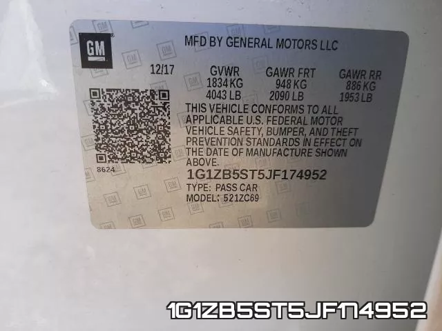 1G1ZB5ST5JF174952 фото 2