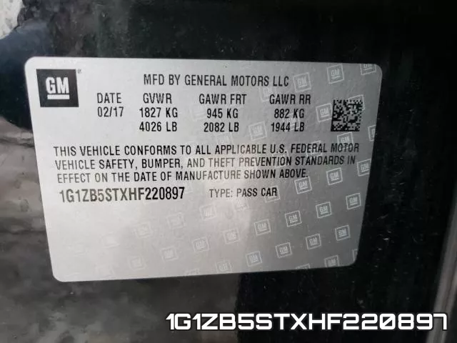 1G1ZB5STXHF220897 фото 2
