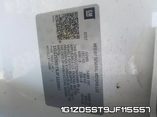 1G1ZD5ST9JF115557 фото 2