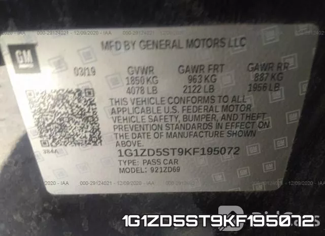 1G1ZD5ST9KF195072 фото 8