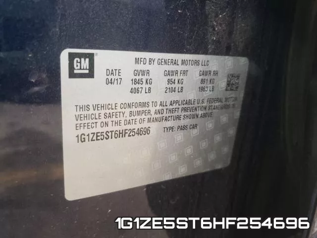 1G1ZE5ST6HF254696 фото 2