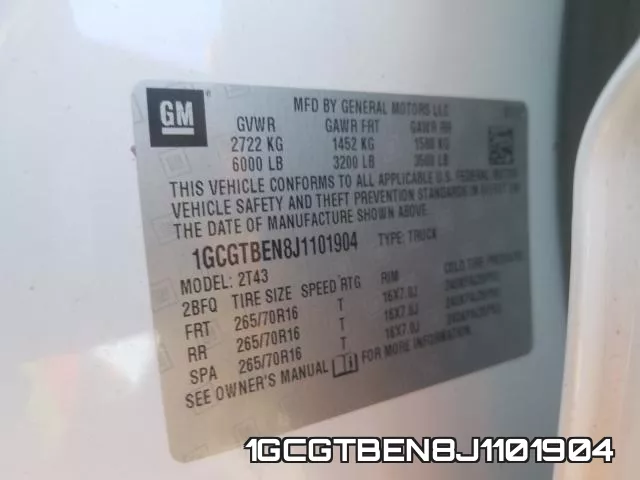 1GCGTBEN8J1101904 фото 2