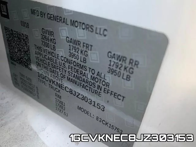 1GCVKNEC8JZ303153 фото 2